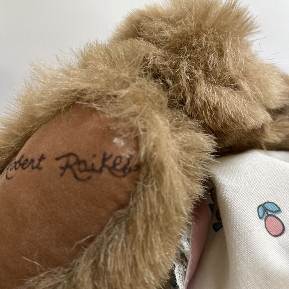 SET 2 Robert Raikes Rabbit Bunny "Brett and Ashley" Plush Wooden‎ Carved Face - Picture 9 of 11